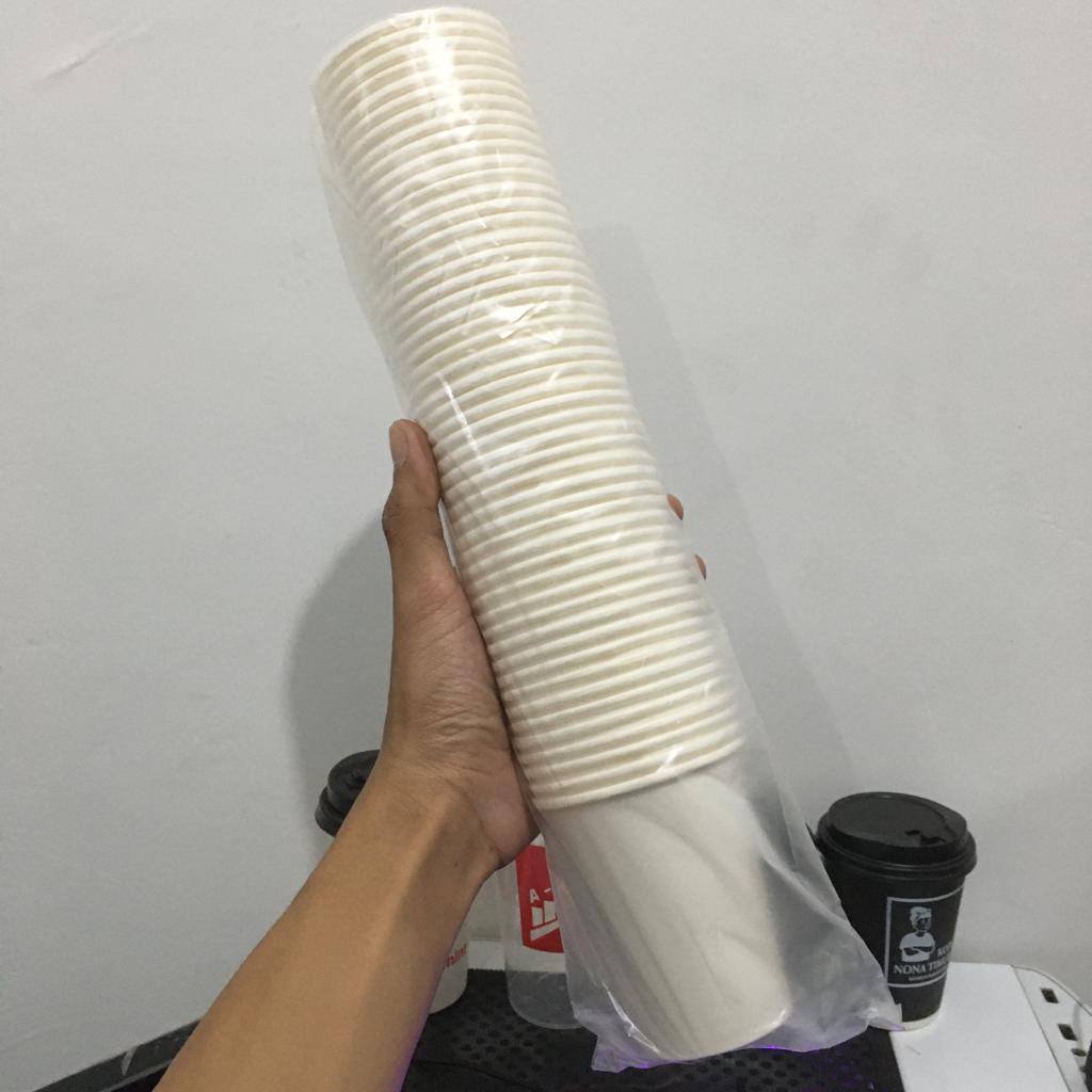 Jual PAPER CUP PUTIH POLOS 8 OZ ( ISI 50/pack ) | Shopee Indonesia