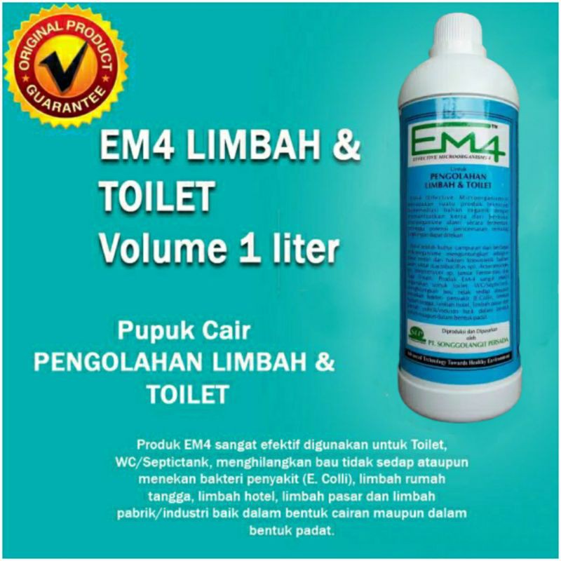 Jual Em4 pengolahan limbah & toilet kemasan 1 liter | Shopee Indonesia