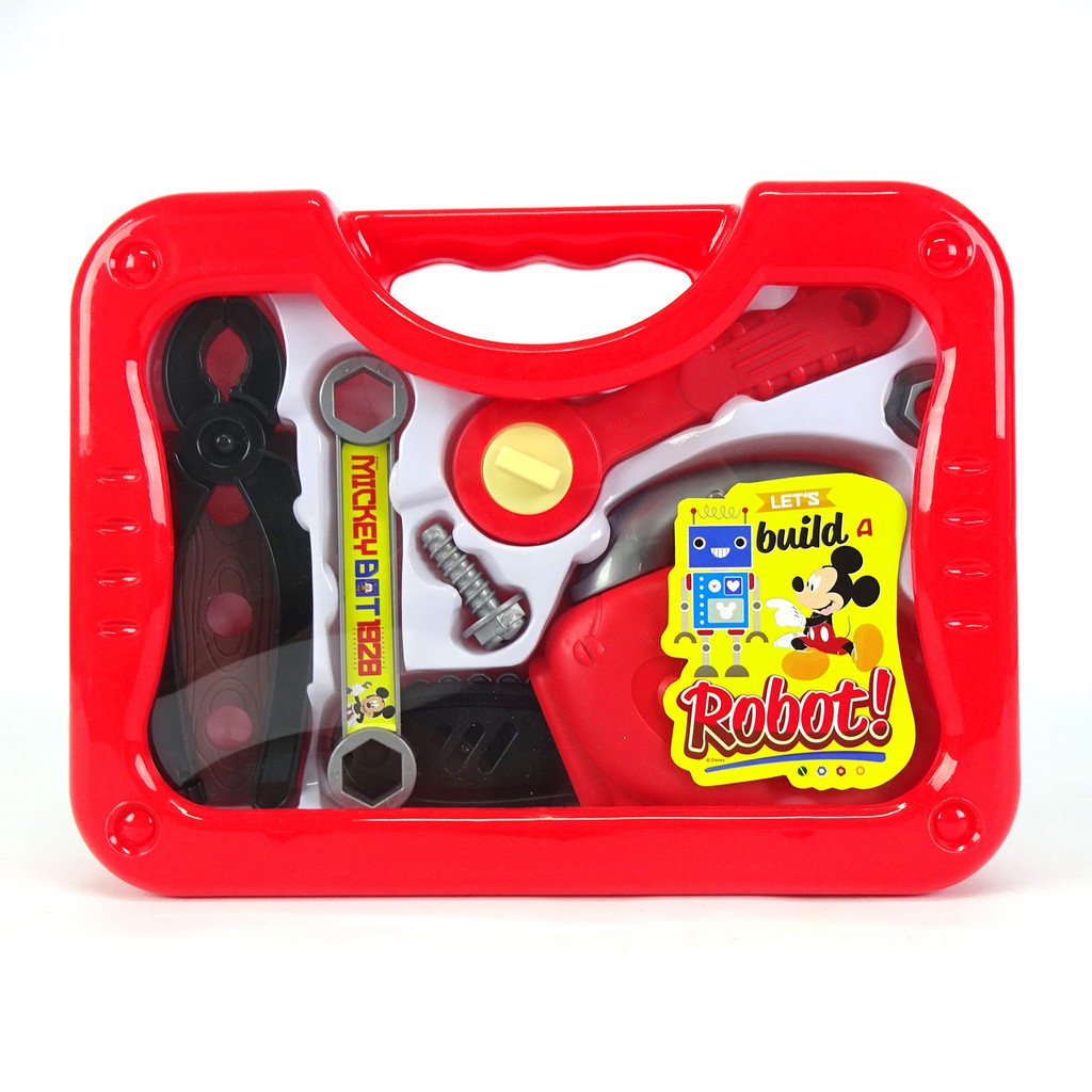 Jual Mickey Let's Built A Robot Tool Kit Toy Mainan Koper Alat Tukang ...