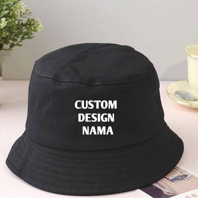 Jual Topi Bucket Custom design nama | Shopee Indonesia
