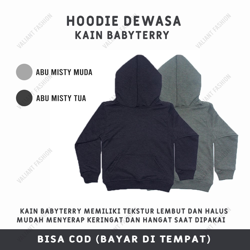 Hoodie polos bahan baby terry sale