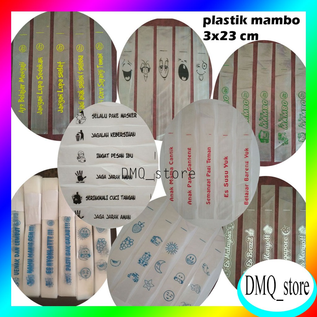 Jual Plastik Es Mambo 3x23cm 2000 Pcs Plastik Es Lilin Plastik Plastik Es Spidol Plastik 2511