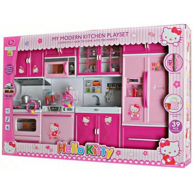Hello Kitty My Modern Kitchen Playset – Kids Mini Kitchen Set with Lights, Sound & Accessories