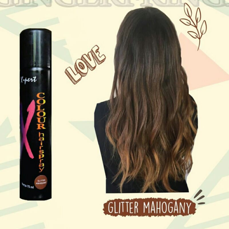 Jual Xpert Hair Spray Rambut Color Glitter Mahogany 75ml (Khusus