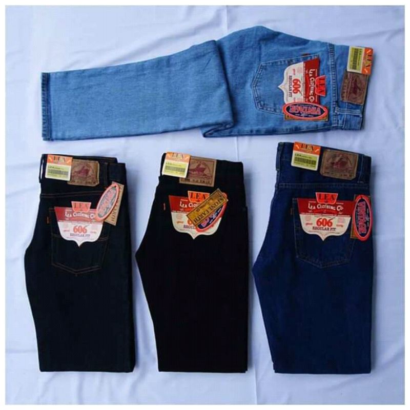 Jual Celana Jeans Pria Lea 606 Regular/Basic Kualitas Original / Celana