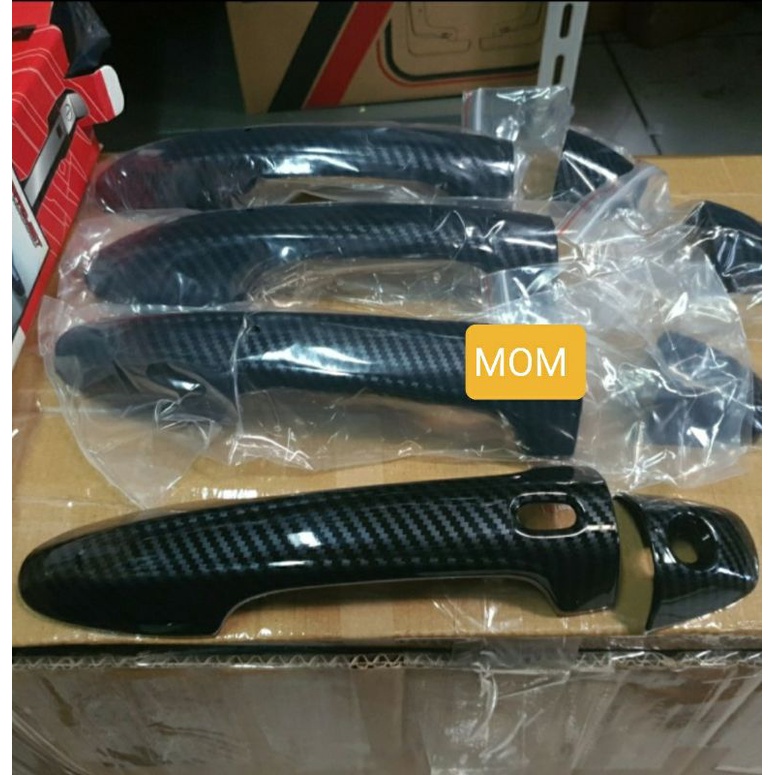 Jual Door Cover Handle Gagang Pintu Carbon Oto All New Yaris Shopee Indonesia