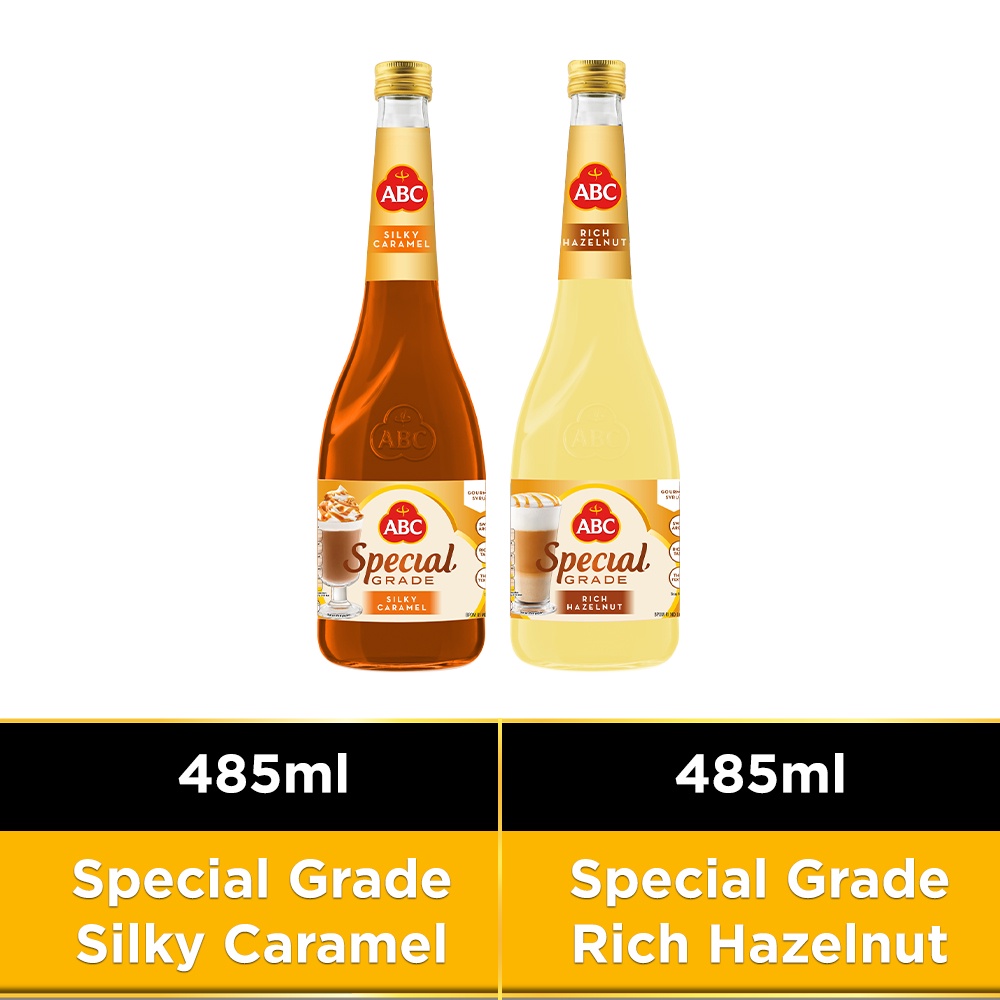 Jual ABC Sirup Special Grade Rich Hazelnut 485 ml & Silky Caramel 485 ...