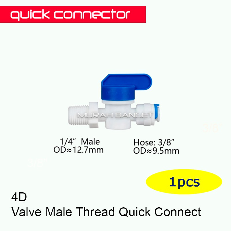 Jual 4D - Valve Male Thread Quick Connect | Shopee Indonesia