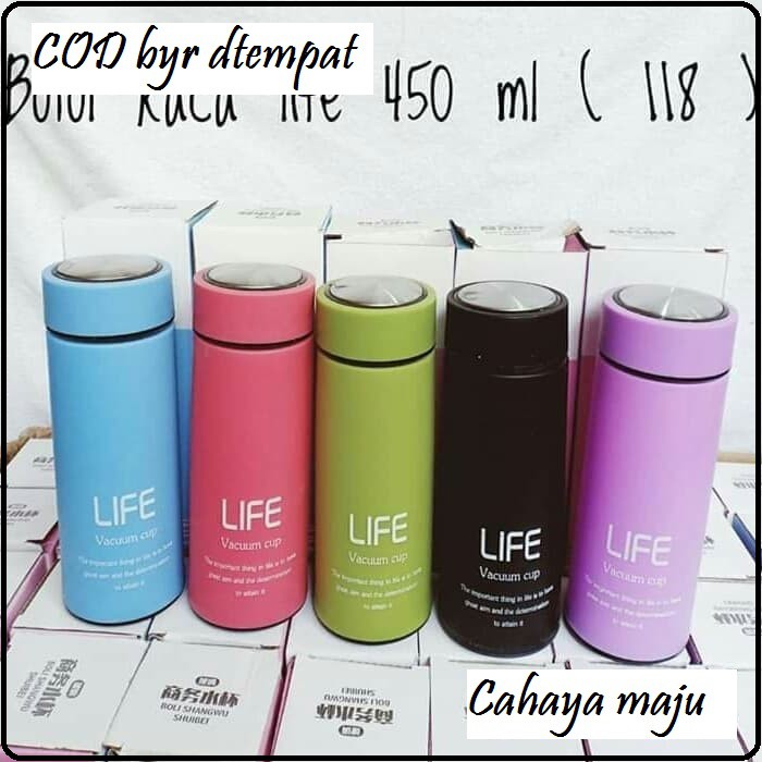 Jual Botol Minum Life Kaca 450ml Shopee Indonesia 1567