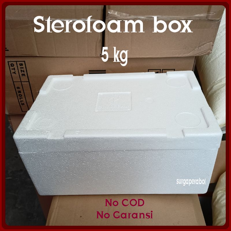 Jual Box Styrofoam 5kg Packing Ikan Beku Sterofoam Frozen Food sterofom Kotak sayur Breeding