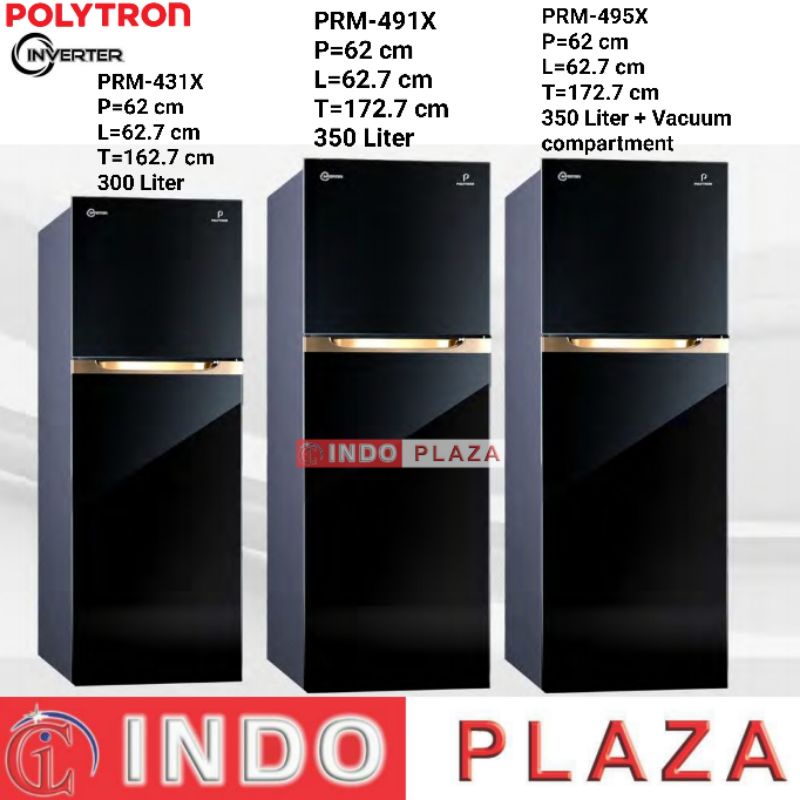 Jual Kulkas Polytron 2 Pintu Belleza Jumbo Inverter Prm 431 491 495 Shopee Indonesia