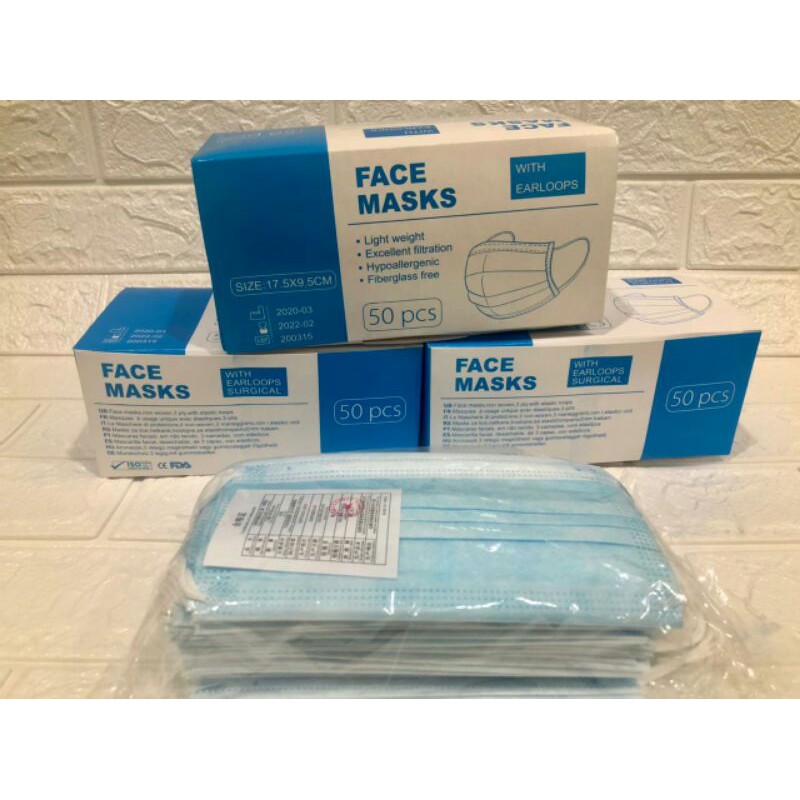 Jual Masker Medis 3ply (Box Isi 50 Pcs) | Shopee Indonesia