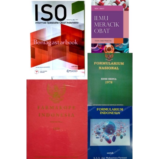 Jual Buku Farmasi Farmakope Edisi Informasi Obat Indonesia Iso Formularium Nasional