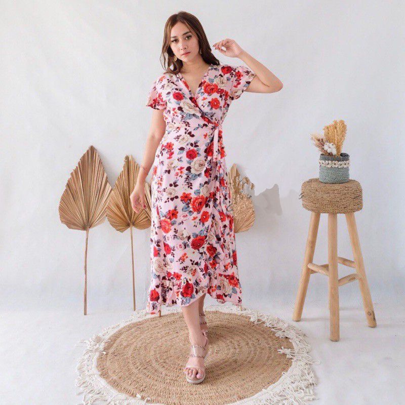 Robe effet 2 en 1 marron/rose La Redoute Collections | La Redoute