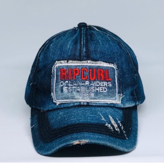 Topi Pria Distro Bahan jeans Denim Model Sobek Terbaru Original Import/Topi  Pria Original Keren 2025
