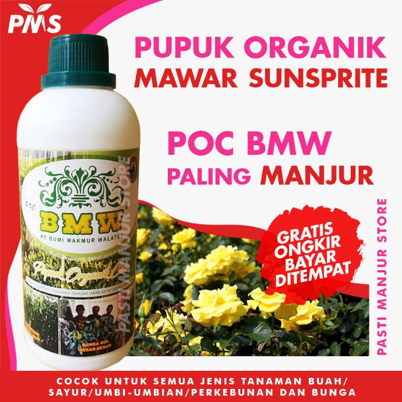 Jual Pupuk Organik Cair Poc Bmw Tanaman Hias Murah Bunga Mawar