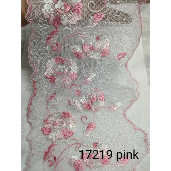 Jual Renda-tile-per-yard-pink-17219 | Shopee Indonesia