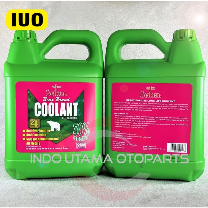 Jual Air Radiator Coolant 30% SEIKEN 4 liter Warna Merah | Shopee Indonesia
