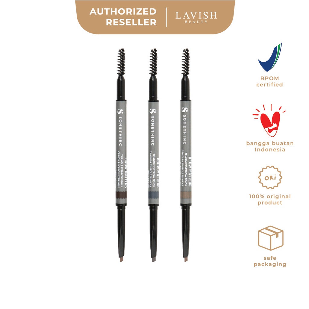 Jual SOMETHINC Brow Matters // Wiz Retractable Triangle Eyebrow (Dark ...