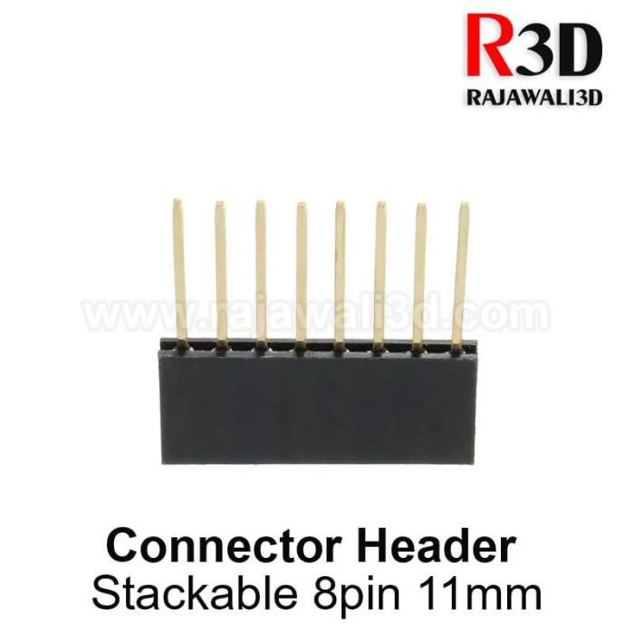 Jual Connector Header Stackable Female 8pin 11mm for Arduino Shield ...