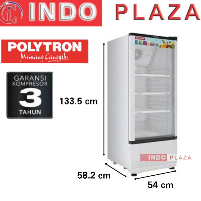 Jual POLYTRON Showcase 3 Rak 140 Liter SCN-140X | Shopee Indonesia