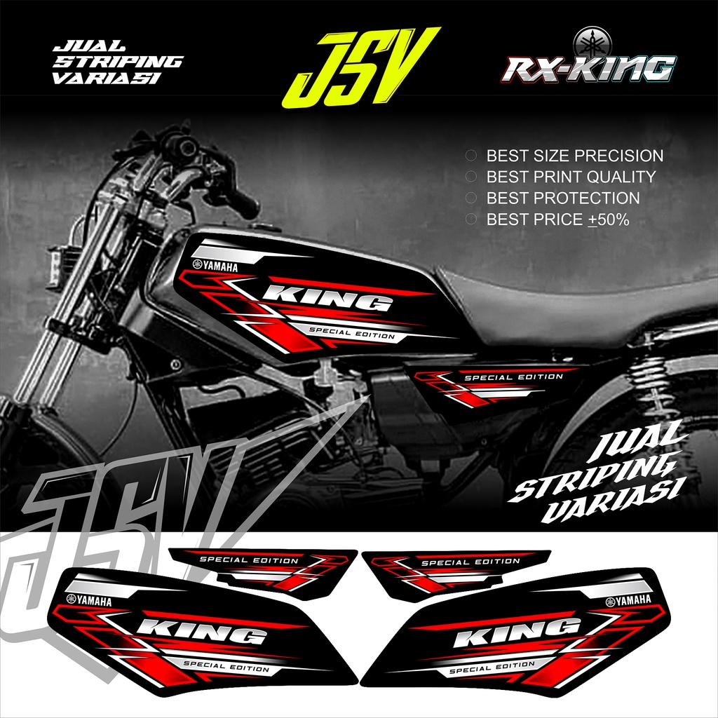 Jual Stiker Striping Motor RX KING New Variasi ONYX Sticker Lis ...
