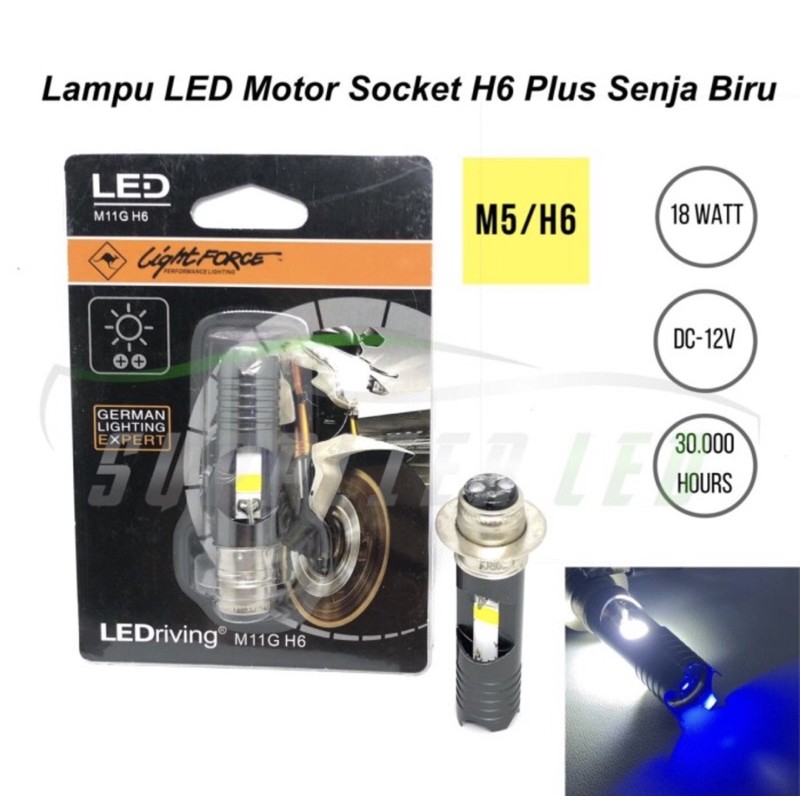 Jual Lampu LED Motor Socket H6 M11GH6 Light Force + Senja Biru PnP ...