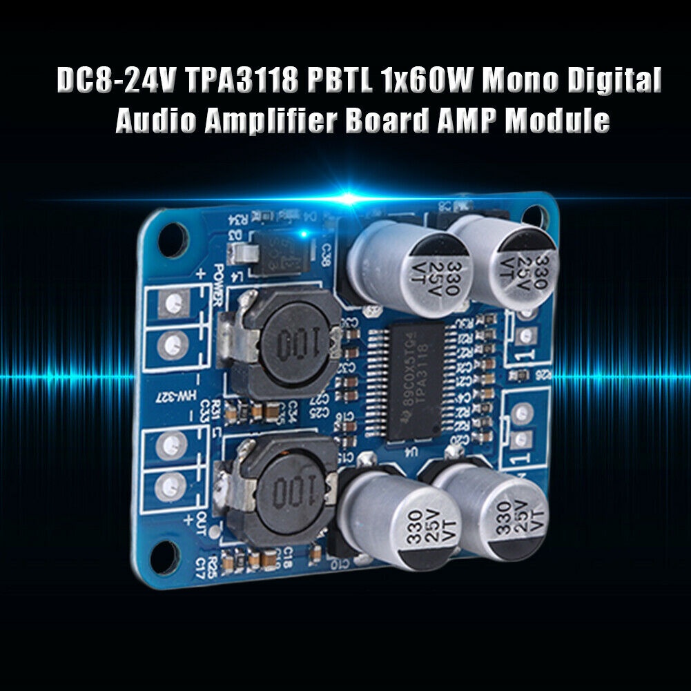 Jual Modul Amplifier TPA3118 PBTL DC8-24V 60W 1x60 Watt Mono Digital ...