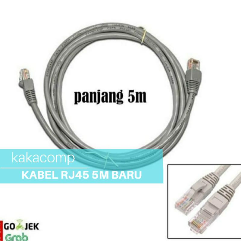 Jual KABEL LAN RJ45 BARU 5 METER | Shopee Indonesia