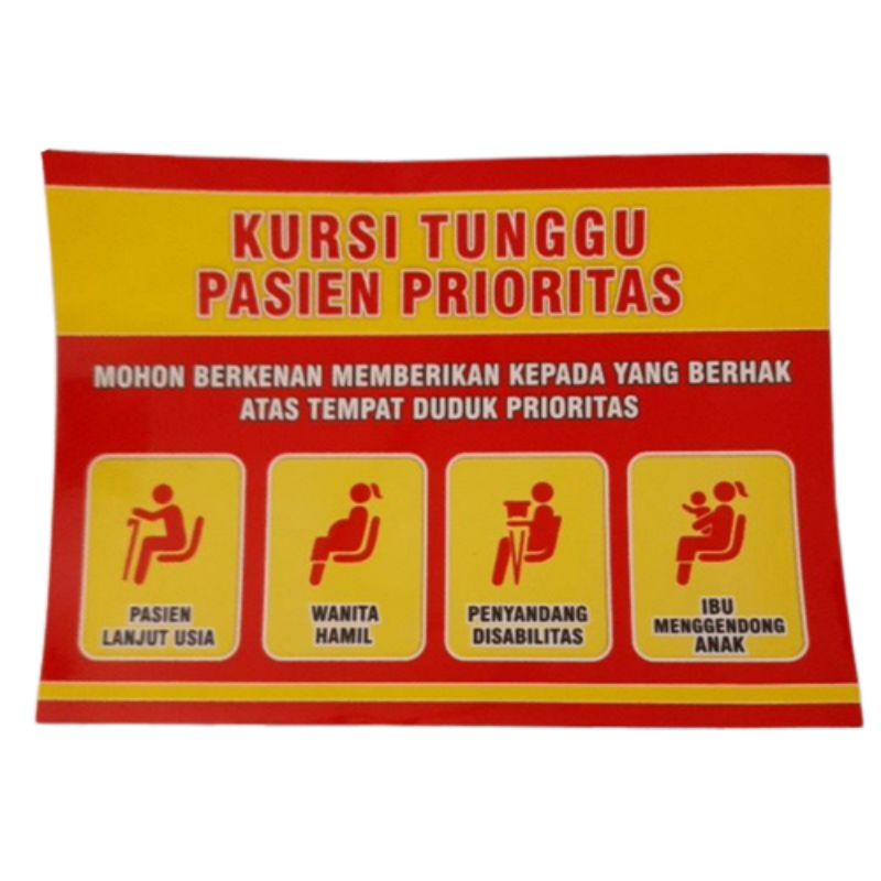 Jual Stiker Kursi Tunggu Pasien Prioritas | Shopee Indonesia