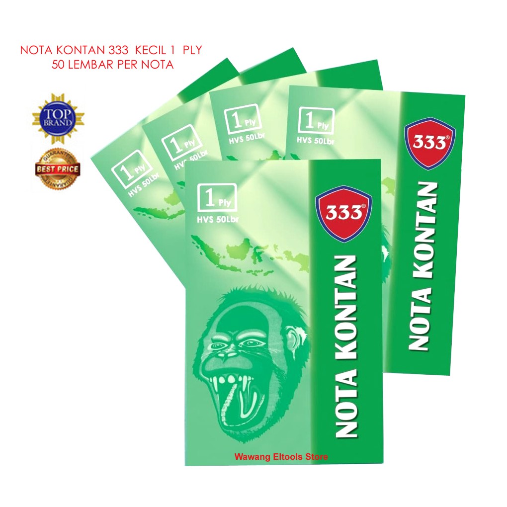 Jual Nota Kontan (10 pcs) 333 Kecil 1 ply 50 lembar / 1 pak isi 10 buku ...