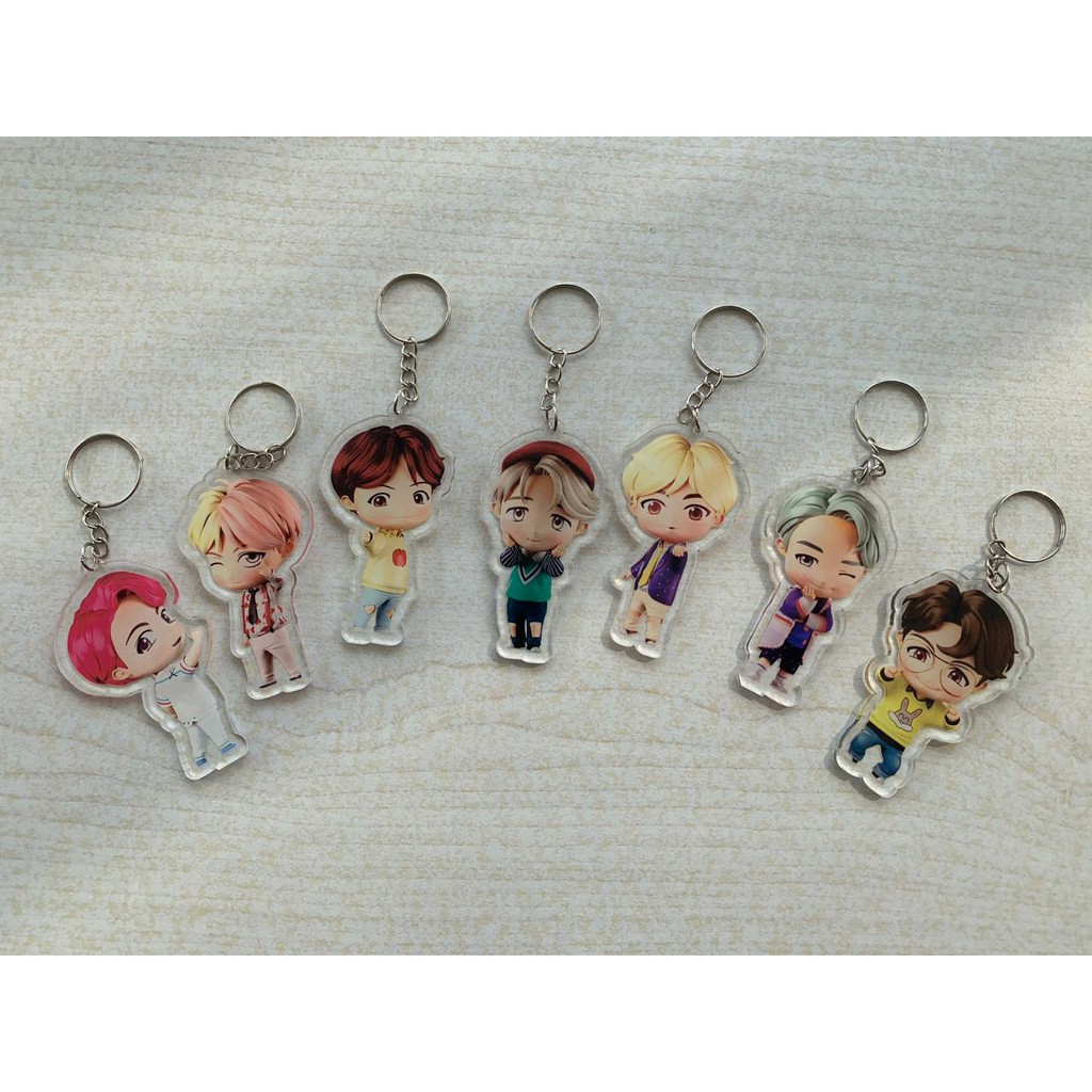 Jual Gantungan Kunci Bts Bt21 Ganci Bts Chibi Keychain Bts Chibi