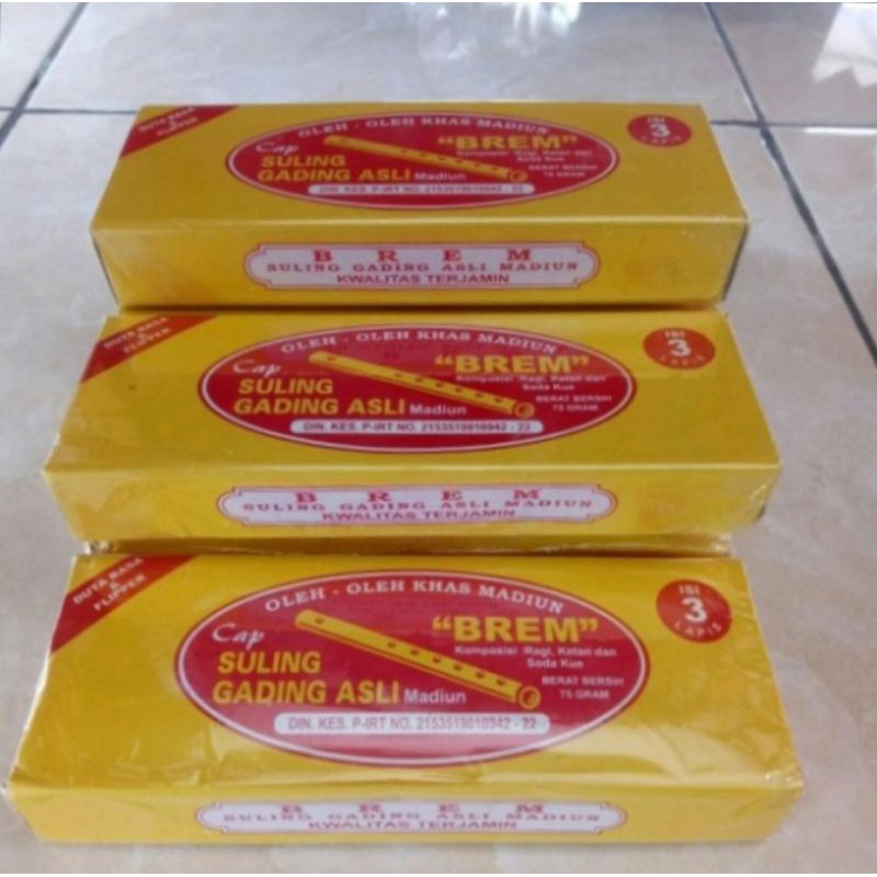Jual Brem Madiun suling gading rasa Original Khas Asli Madiun Isi 3 ...