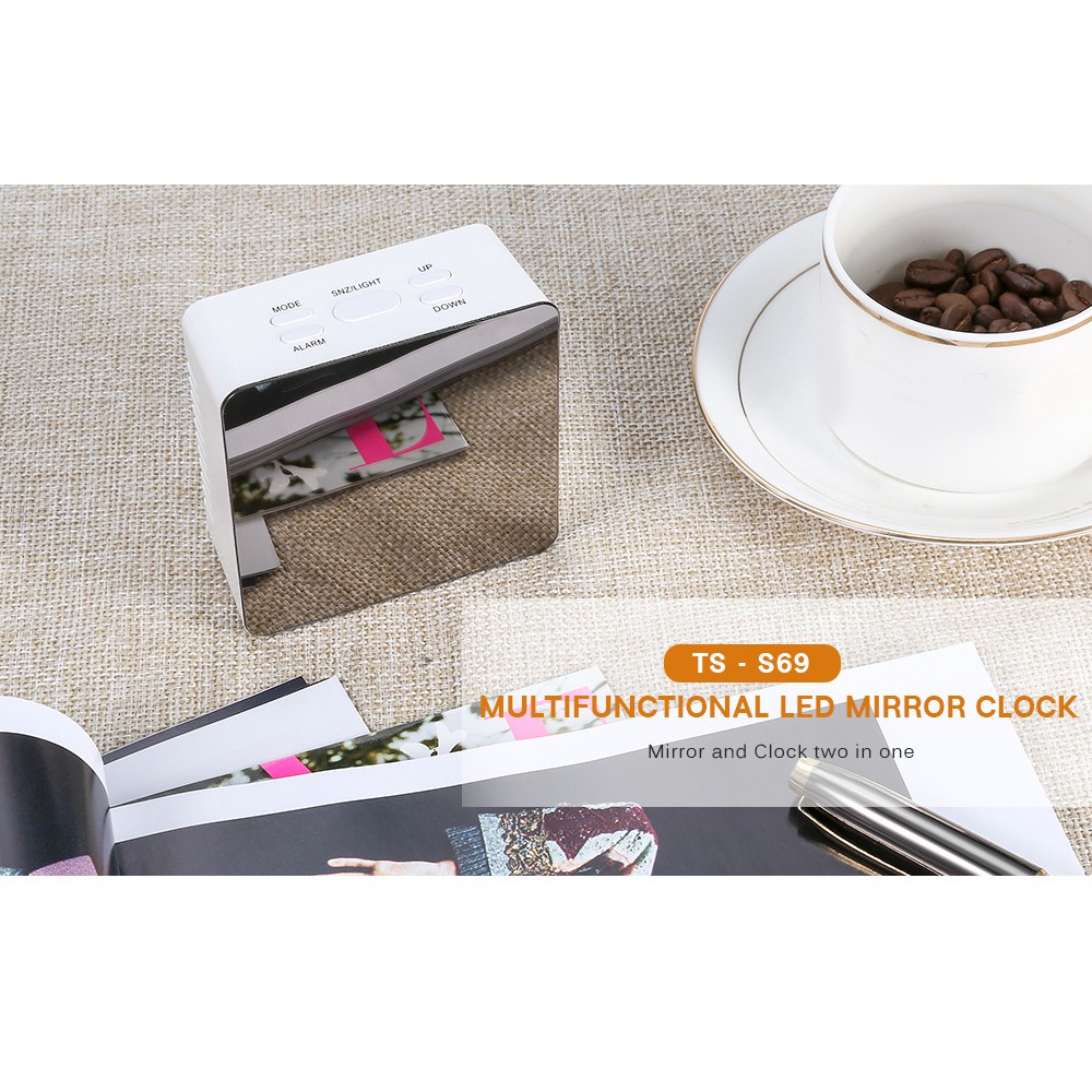 Jual Jam Meja LED Digital Unik Mirror Design with Temperature | Shopee ...