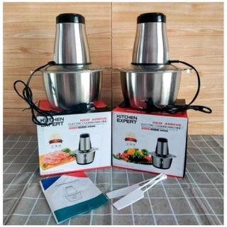 (fashionstar9) Blender Chopper 2L Stainless Food Processor Penggiling Daging Bumbu Buah Sayur Portable
