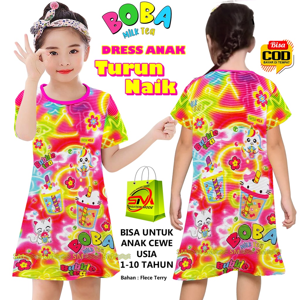 Jual Tunik TURUN NAIK Anak 1-10 Tahun Motif BOBA BISA COD & GRATIS ...