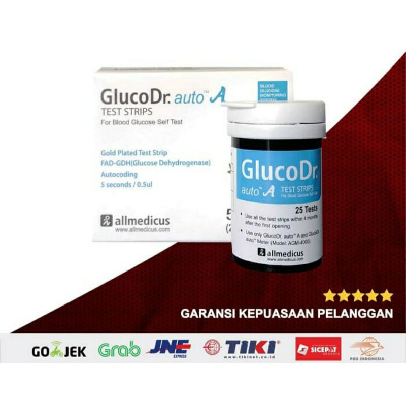 Jual Strip Gluco Dr Auto Isi 50 pcs Glucose Test Strip Glucosa | Shopee ...