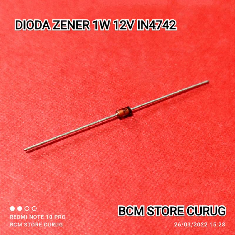 Jual 10 BUAH DIODA DIODE ZENER 1W 1 W 12V 12 V 1N4742 1N 4742 IN4742 IN ...