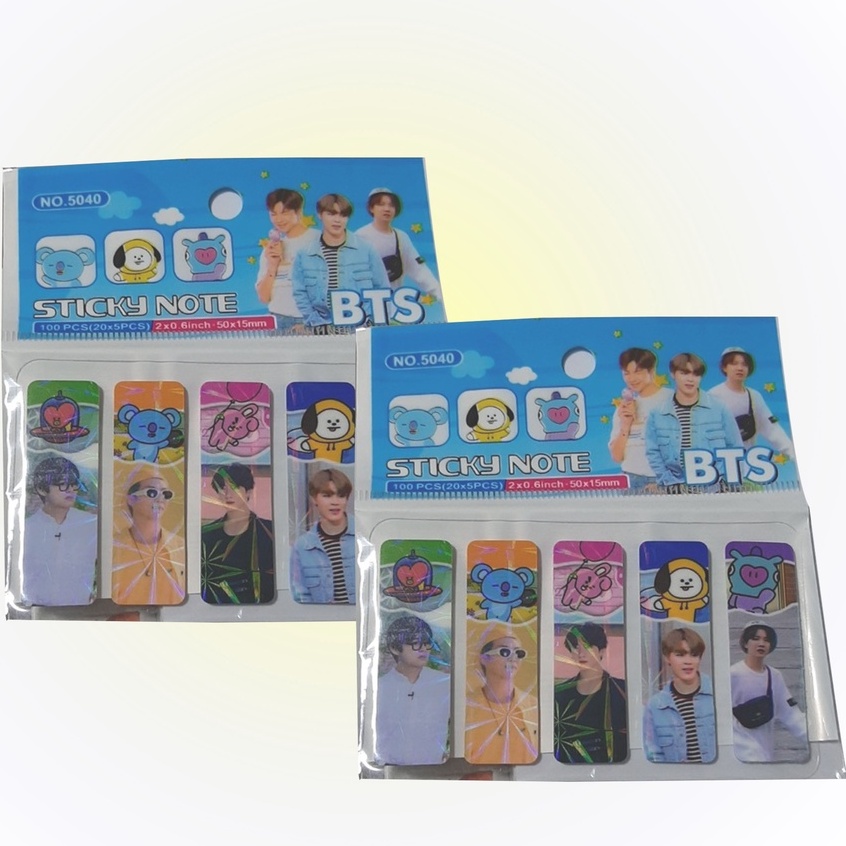 Jual Sticky Note Stiker Pembatas Buku Bts Stiker Karakter Gambar Isi ...
