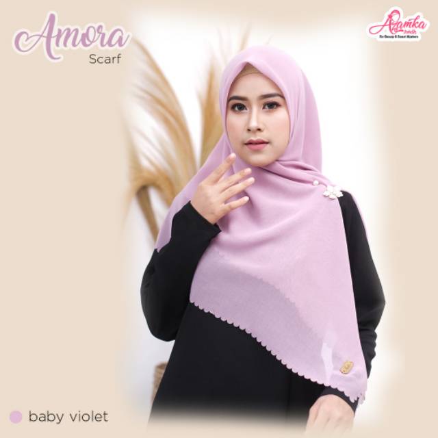 Jual Jilbab amora by azamka/jilbab segiempat/hijab polos | Shopee Indonesia