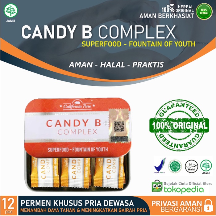 Jual Terbatas - Candy B+ Candy B Complex Original Permen Rasa Jeruk 12 ...