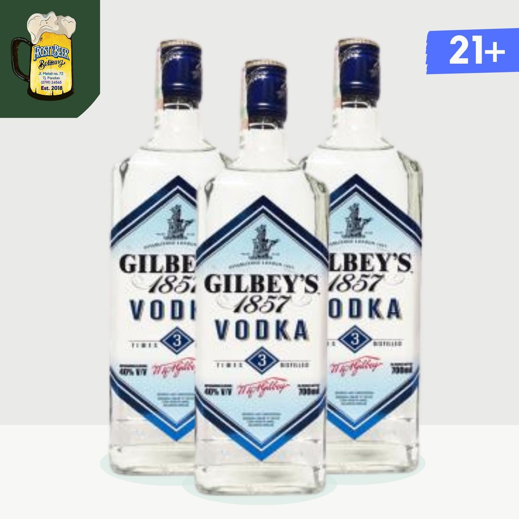 Jual Gilbeys Vodka 40 700 ml Three Times Distilled Gilbey's Shopee Indonesia