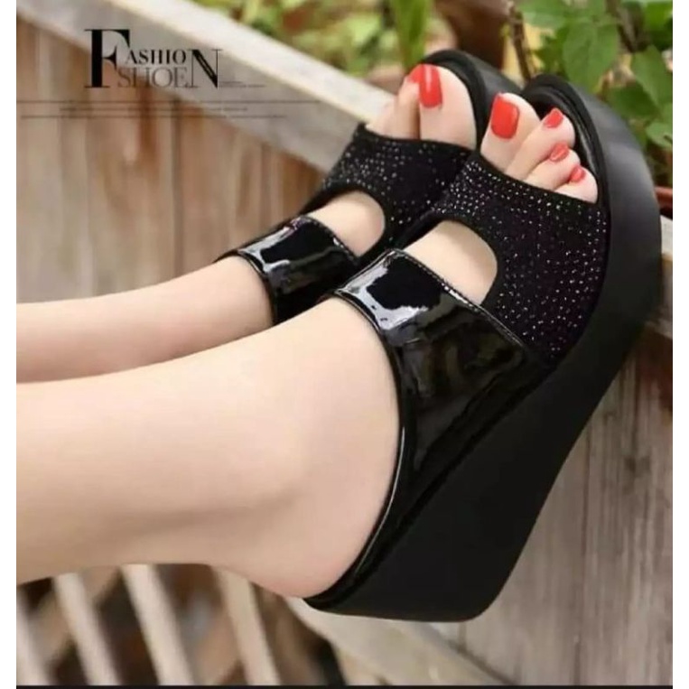 Sandal wedges sale wanita terbaru