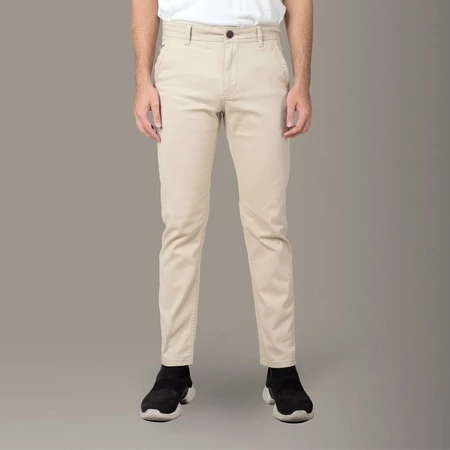 RK008 Benhill Celana Pria Panjang Chino Pants Slim Fit Katun Stretch Beige 102-103-329