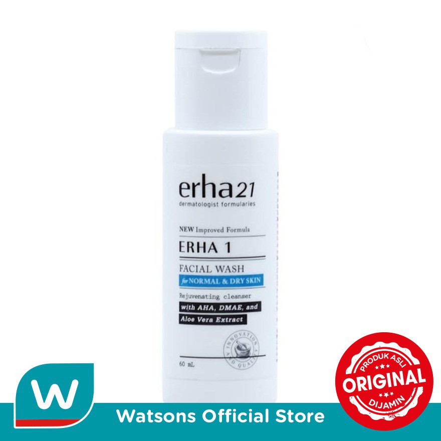 Jual Erha 1 Facial Wash For Normal And Dry Skin 60ml Shopee Indonesia