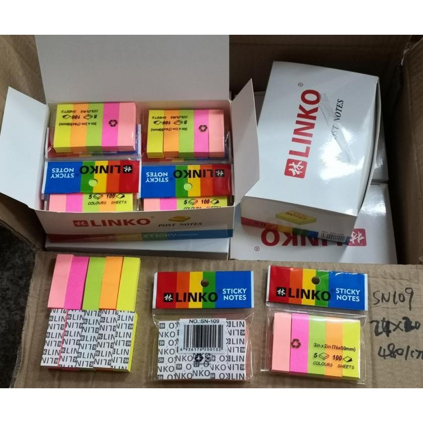 Jual STICKY NOTE SN-109 LINKO // UK .76x50 mm ( 5W ) | Shopee Indonesia