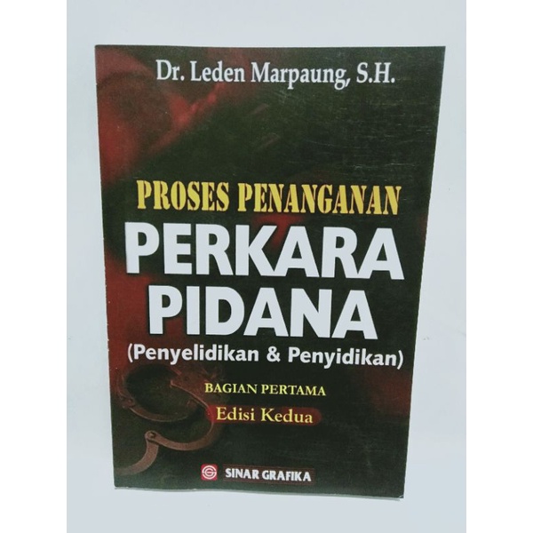 Jual BUKU PROSES PENANGANAN PERKARA PIDANA (Penyidikan & Penyelidikan ...