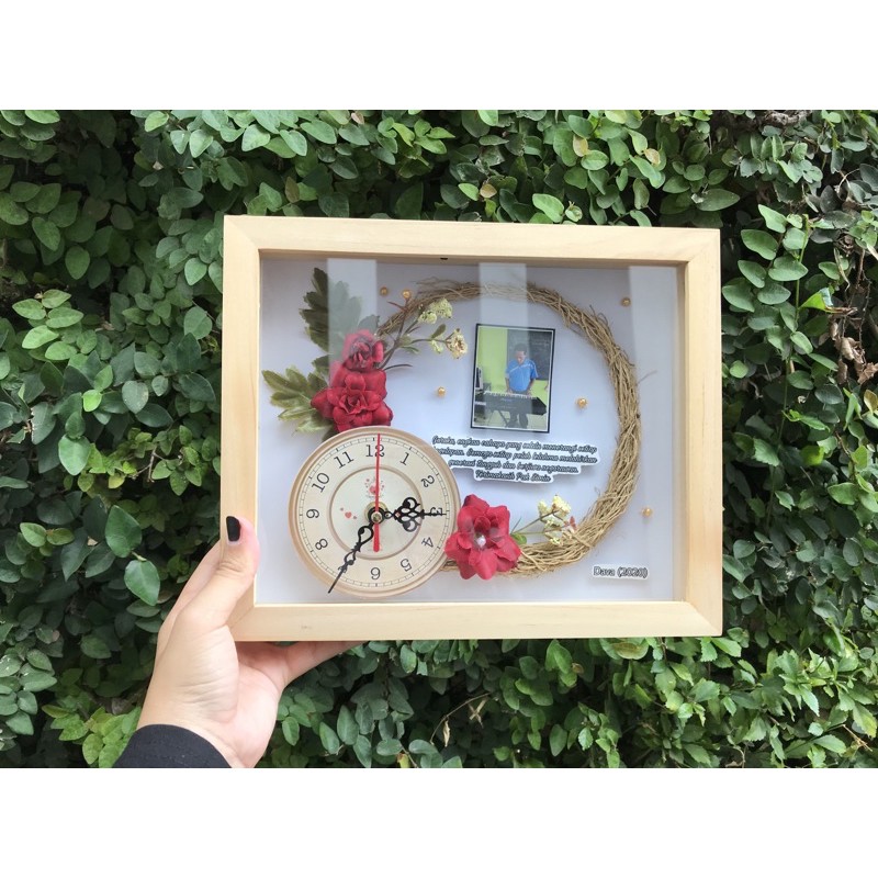 Jual kenang kenangan guru | flower in frame | bingkai 3d | Shopee Indonesia