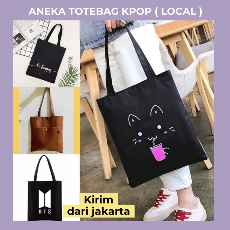 Tote Bag Totebag Tas Kain