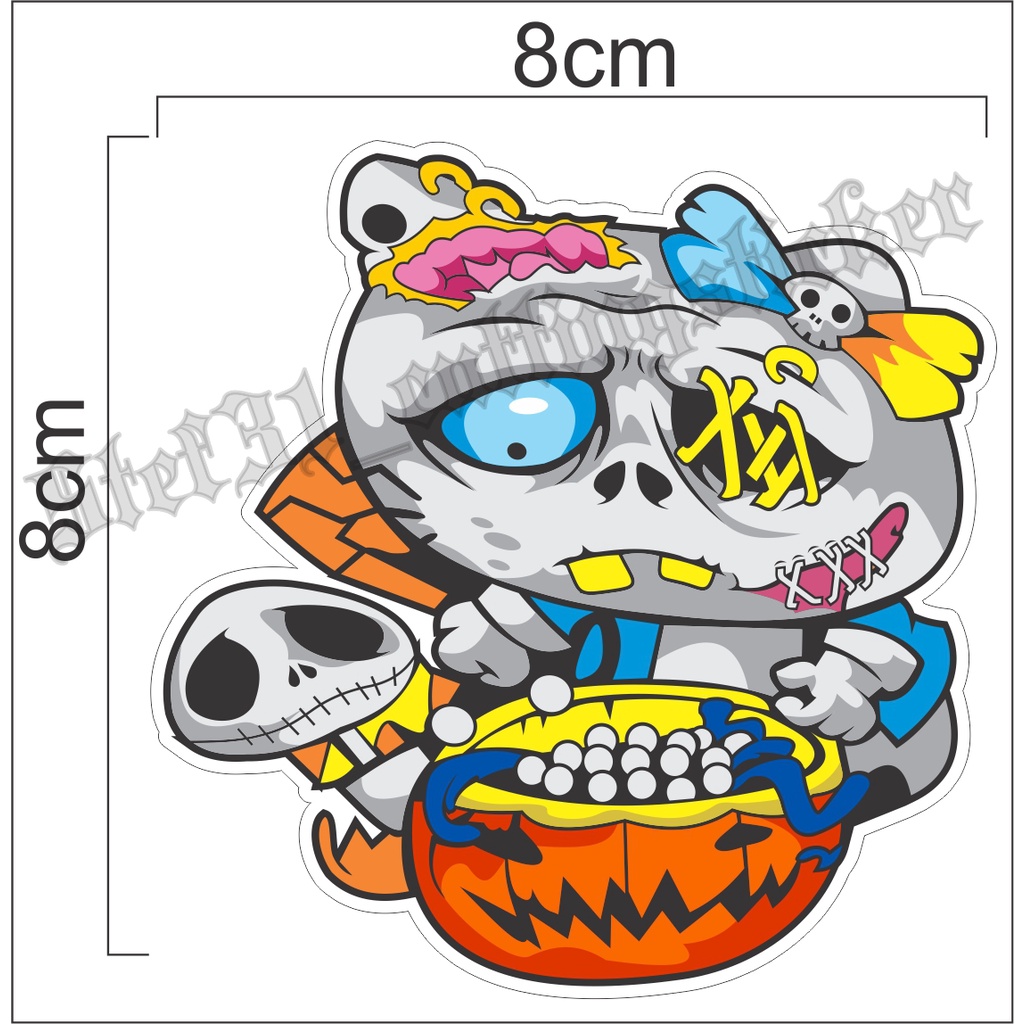 Jual stiker printing hello kitty zombie sticker hello kitty shopee